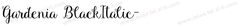 Gardenia BlackItalic字体转换